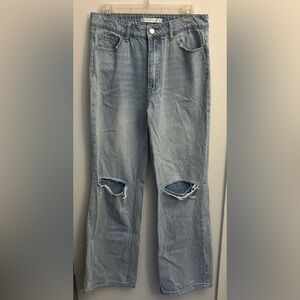 Altar’d State Denim ripped jeans with flared Bottoms